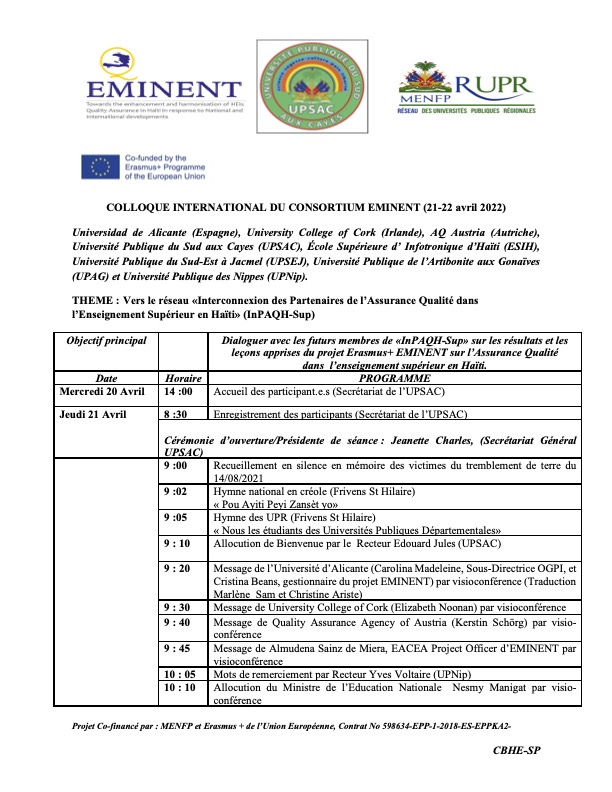 EMINENT Conference Agenda p1