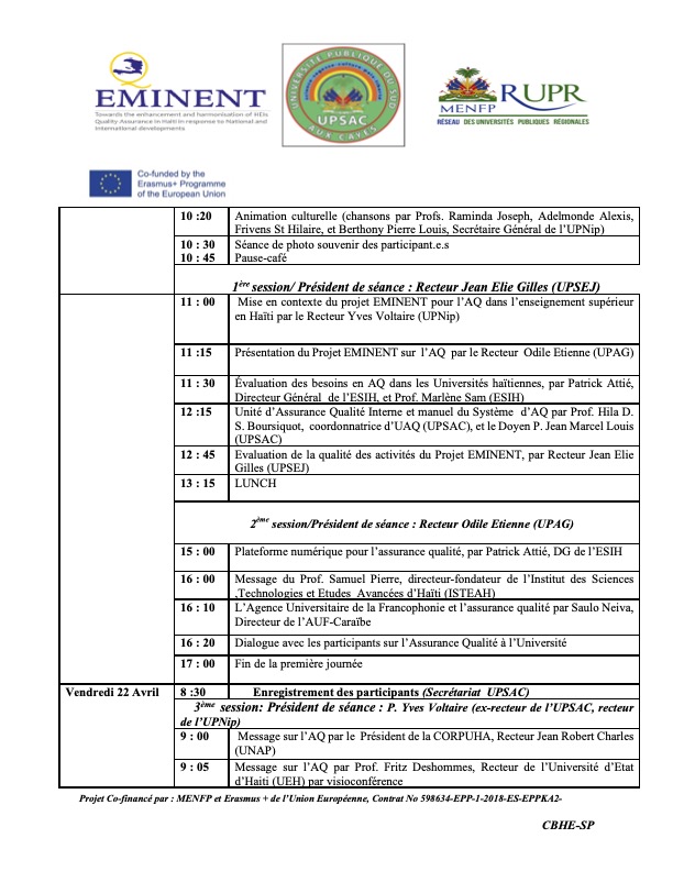 EMINENT Conference Agenda p2
