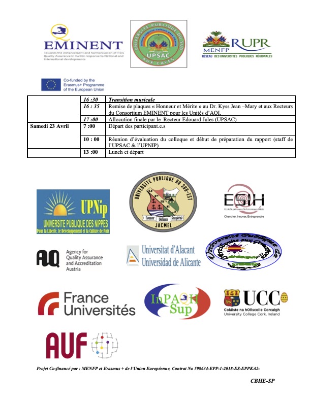 EMINENT Conference Agenda p4
